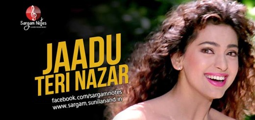 jaadu teri nazar piano notes harmonium sargam