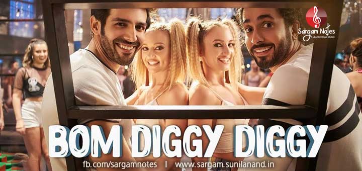 Bom Diggy Diggy hindi song piano notes in harmonium sargam